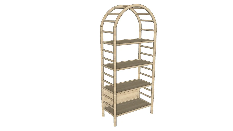 72" Holladay Curved Wooden Bookcase - Threshold™ designed with Studio McGee