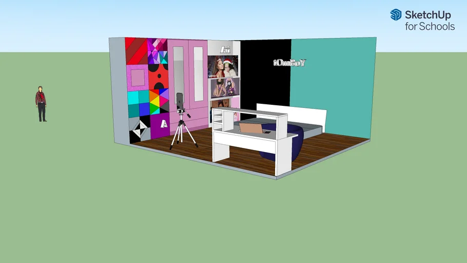 Tomboy girlish bed room.