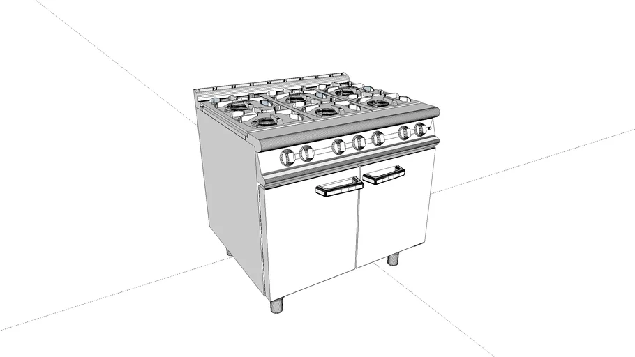 Falcon Dominator 6 Burner Gas Oven