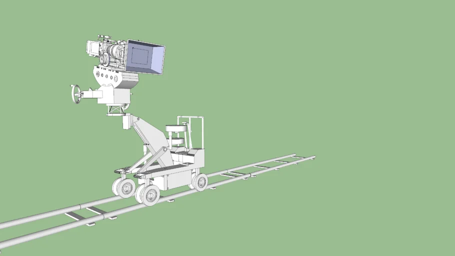 arri camera on dolly and track