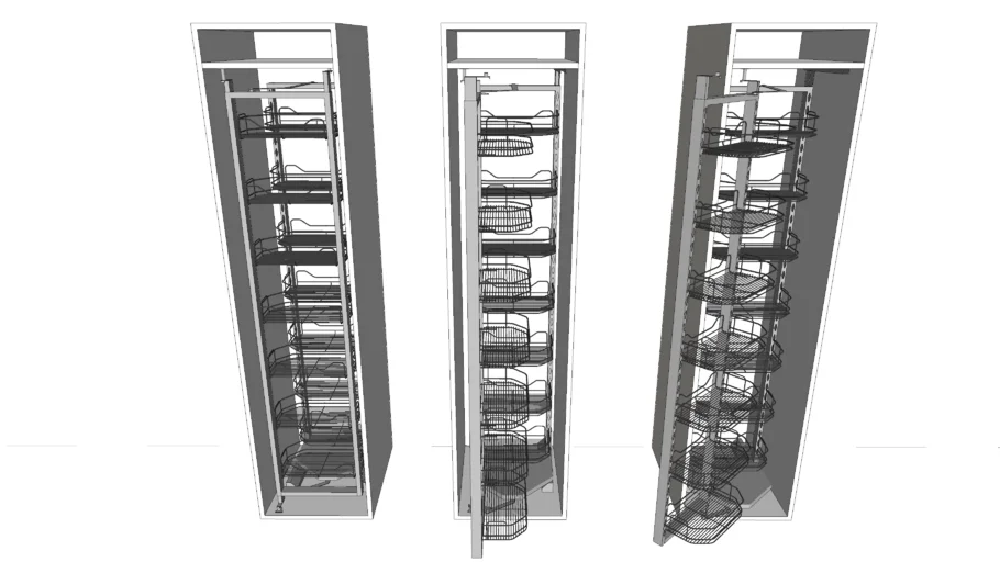 TROLLEY VIBO WIRE BASKET FOR TALL UNIT CABINET
