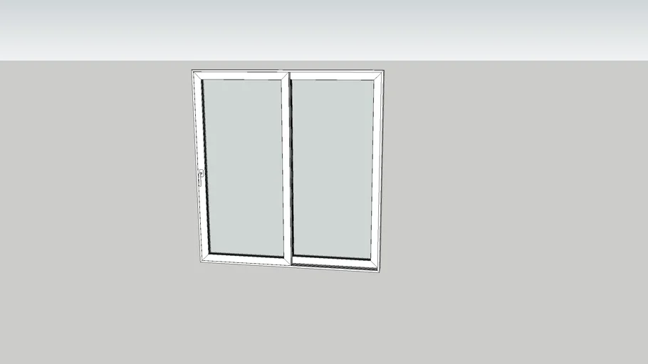 Porta de Correr PVC 2 Folhas 200x212x15