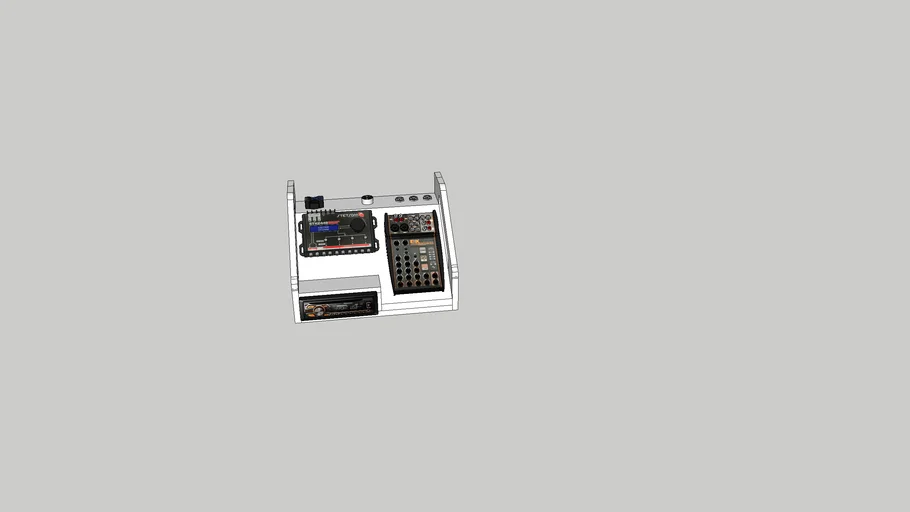 Rack movel   ( cd player + processador stx2448 + mesa expert)