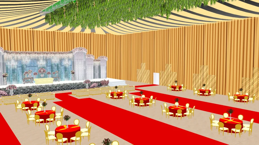 wedding hall setup