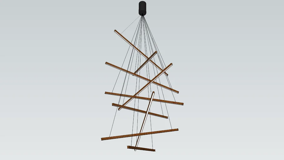 Remole_Wooden Batten Chandelier