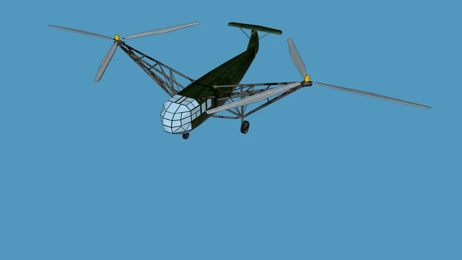 Focke-Achgelis Fa 223 Drache/dragon  (low poly)