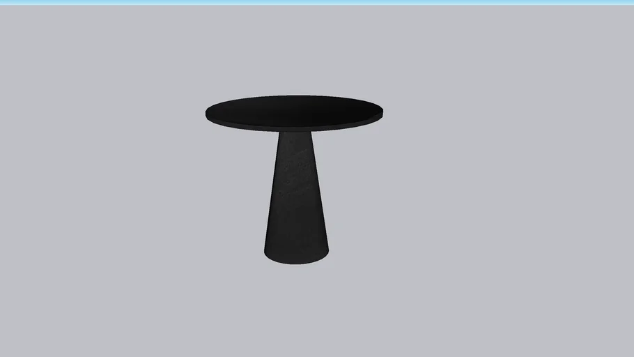 Black metal side table