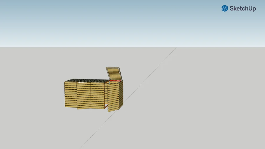 Mülltonnenbox Lärche Rhombus