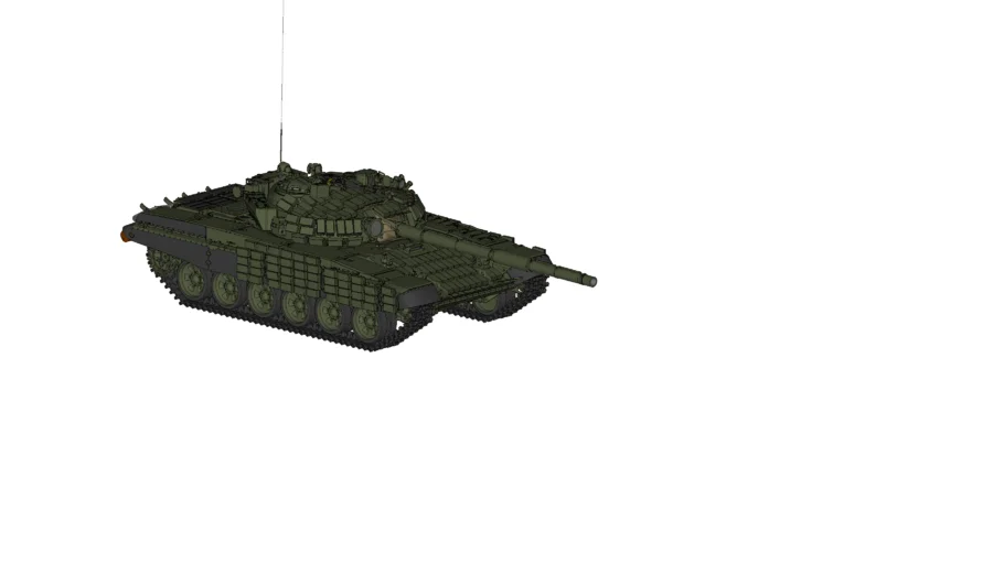 【War Thunder】T-72B GREEN 3D MODEL
