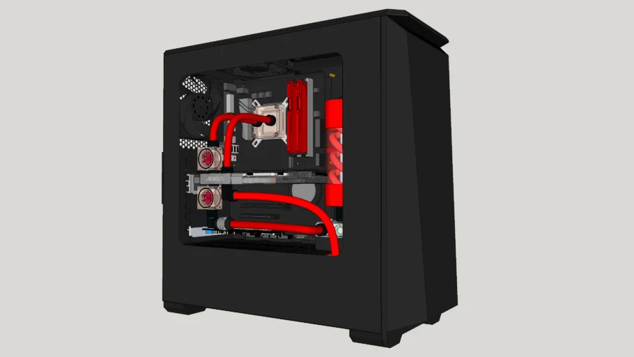 Phanteks Eclipse P400 Custom Water Loop | 3D Warehouse