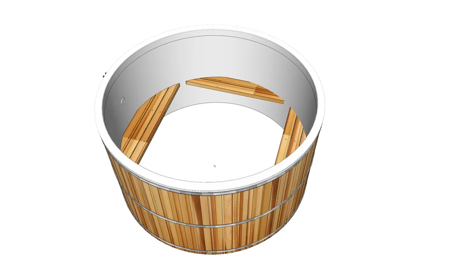 Round Cedar Hot Tub (7 ft diameter, 4 ft deep)