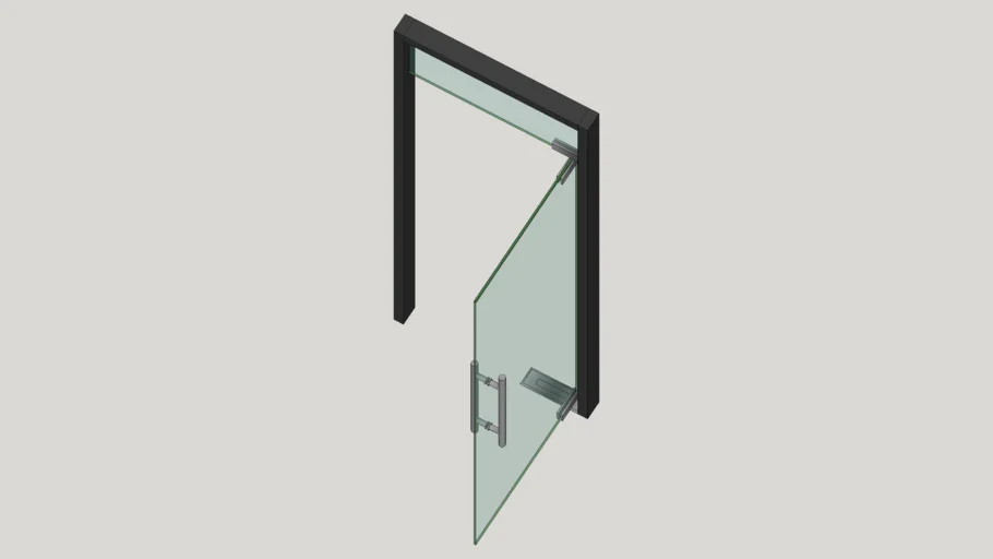 Temper Glass Door 3D