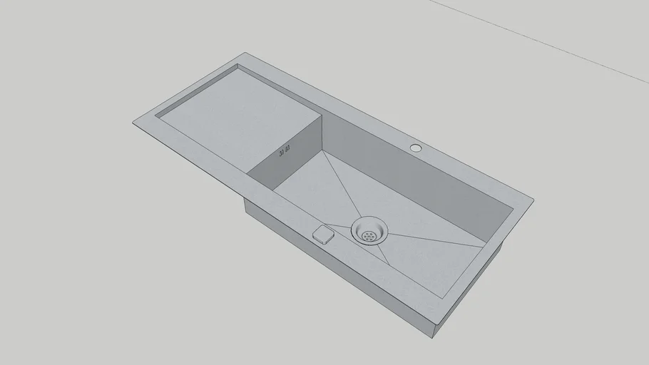 Evier Inox 116x52cm 1 grand bac