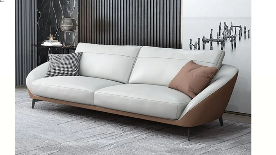 BLOOM WHITE LEATHER LUXURY SOFA