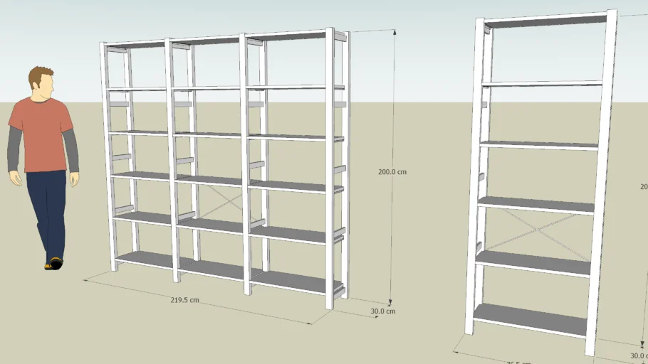 Real size Ikea Ivar shelving unit