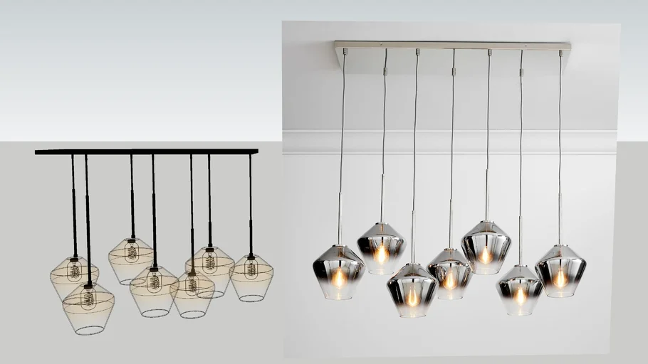 WEST ELM - Sculptural 7-Light Geo Chandelier