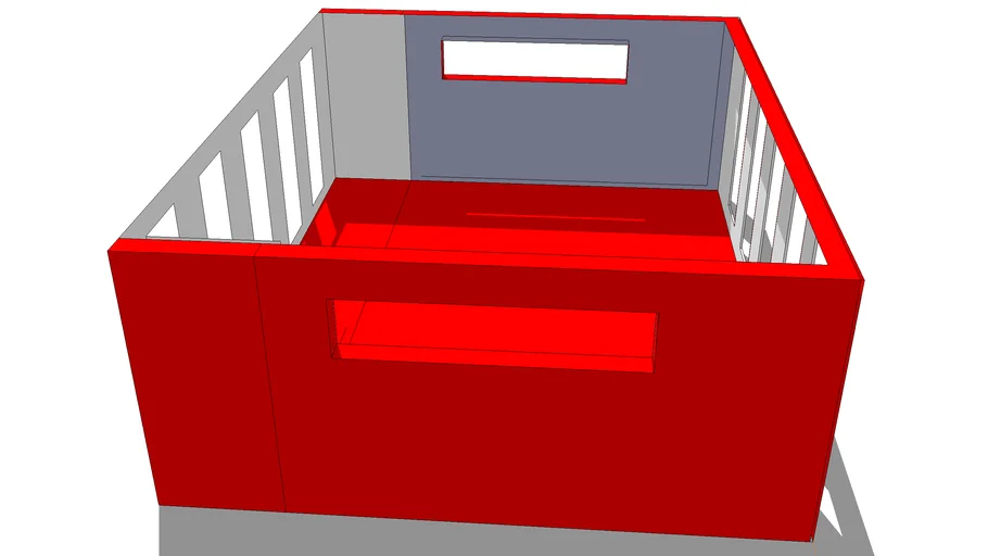 Caja de Plástico roja