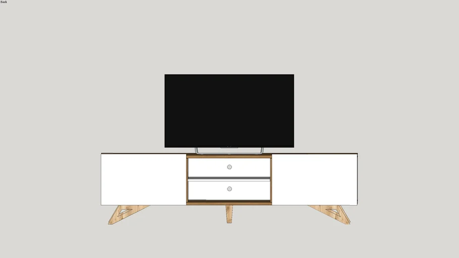 Rack Itaim 2 Portas Branco 180 cm MUMA