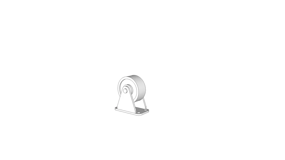 Everbilt 1-1/2 in. Soft Rubber Wheel Rigid Caster with 40 lb. Load Rating