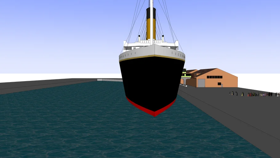 Titanic at docks in Southampton