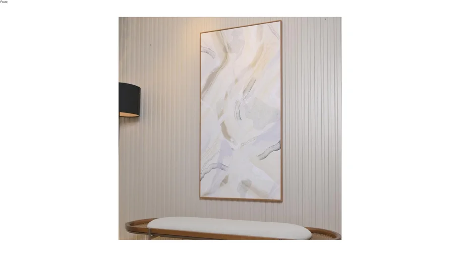 Quadro Decorativo Abstrato Neutro - Coleção Trend Touch