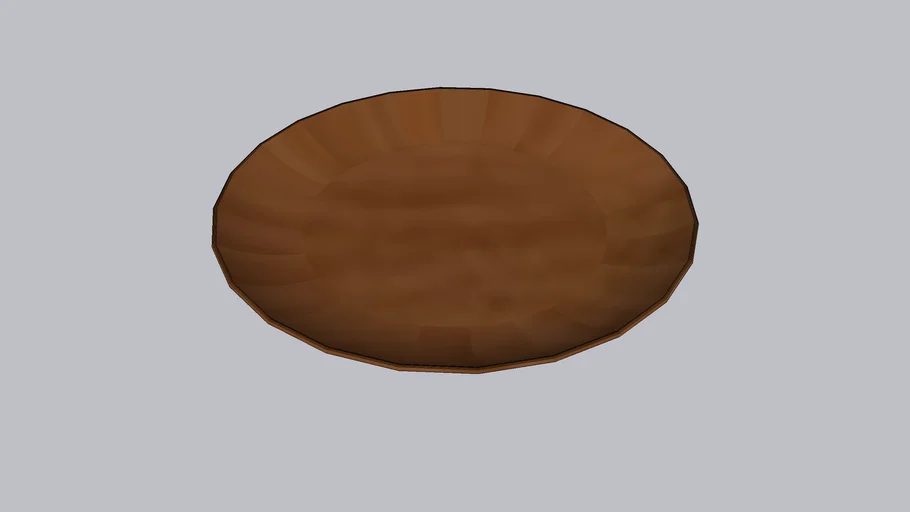 Plato Redondo De Madera