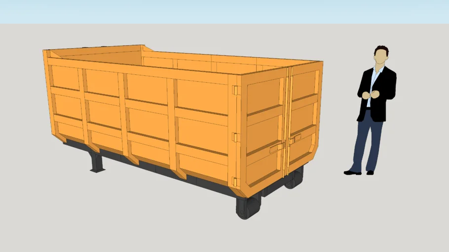 Trash - Bin - Bak Truk Sampah - lowPoly