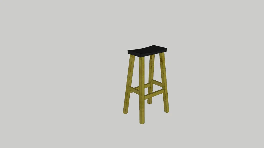 Wooden bar stool