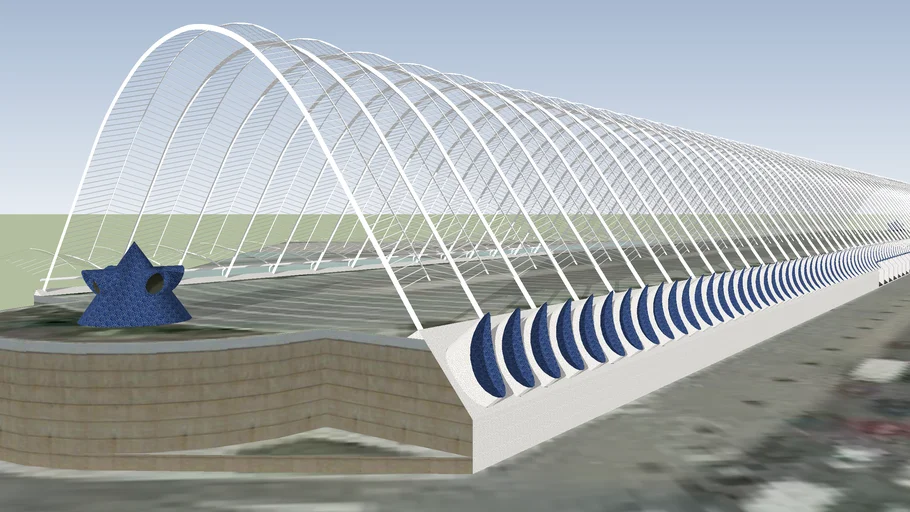 L'Umbracle - Valencia (GOOGLE EARTH 'EXTRA-LOW-POLY' VERSION)