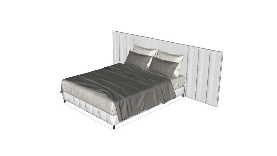 Cama casal com cabeceira
