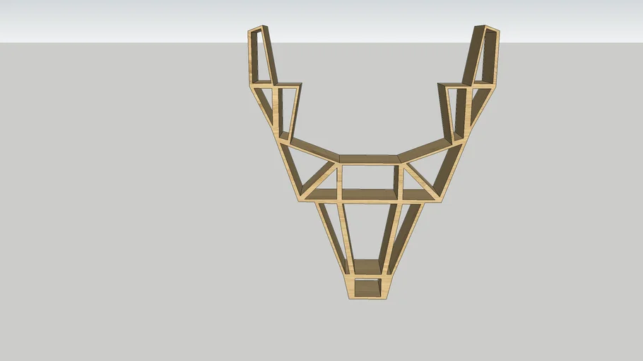 Bookshelf Shelf Bookcase Deer Antler
