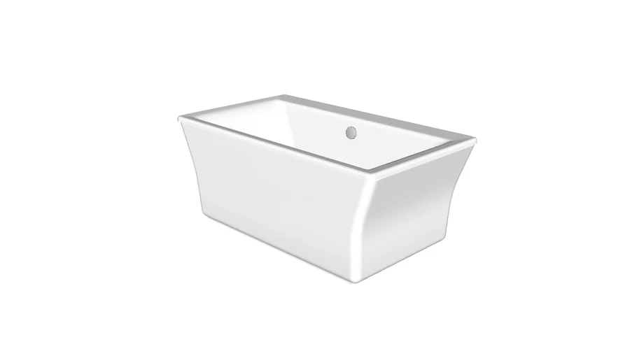 K-24011 Stargaze(R) 60" x 34" freestanding bath with fluted shroud and center drain