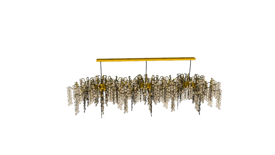 Beads/Crystal linear chandelier