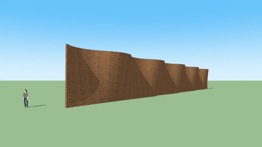 curved brick wall