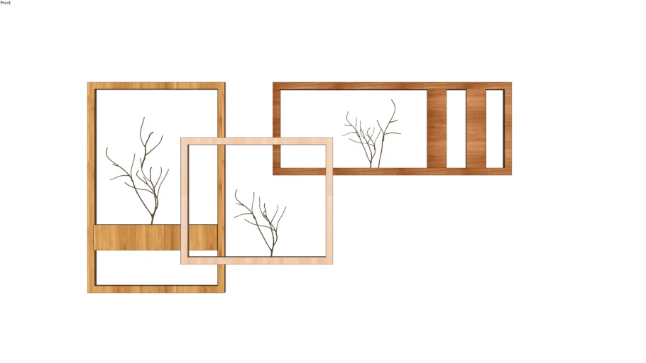 PLANTS+BRANCHES+TREE+MURAL+PAINTING+WALL HANGING+ART