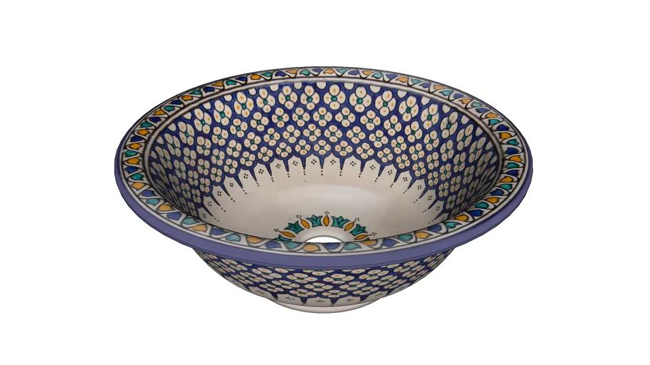 Tefeza - Hand Painted Moroccan Sink