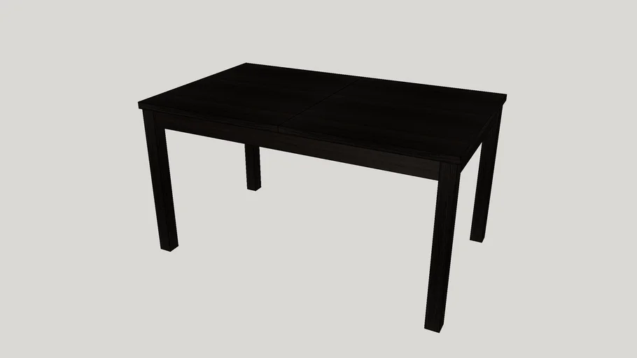 IKEA BJURSTA Extendable table, brown-black