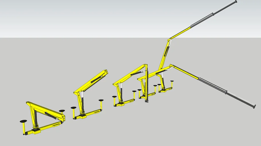 Small 12v service knuckle boom crane