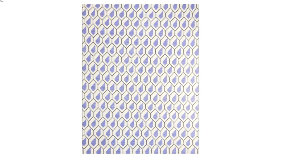 TAPETE KILIM DROPS OFF WHITE/MAJESTADE BLUE