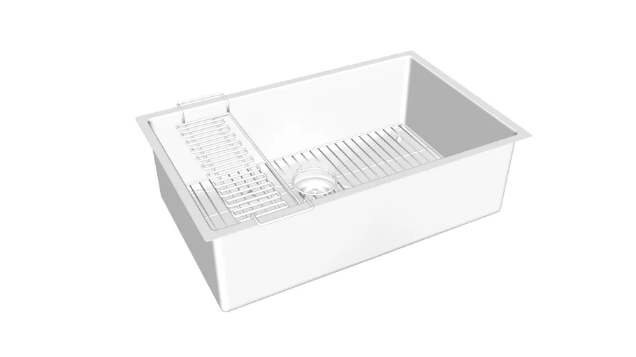 K-5409 Strive(R) 29" x 18-5/16" x 9-5/16" under-mount medium single bowl kitchen sink with sink rack