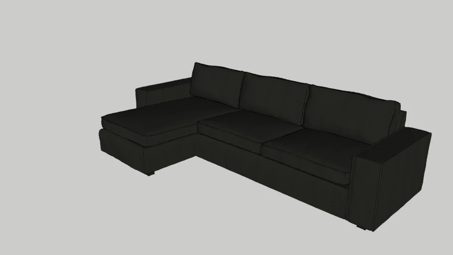 IKEA KIVIK Three-seat sofa and chaise longue