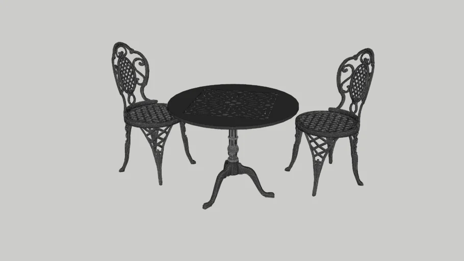 COBANA 3-Piece Outdoor Bistro Set, All Weather Cast Aluminum Patio Dinning Retro Table and Chairs wi