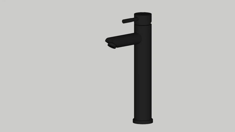 Torneira Monocomando Alta para Banheiro Inox Lis Preta (TB87)