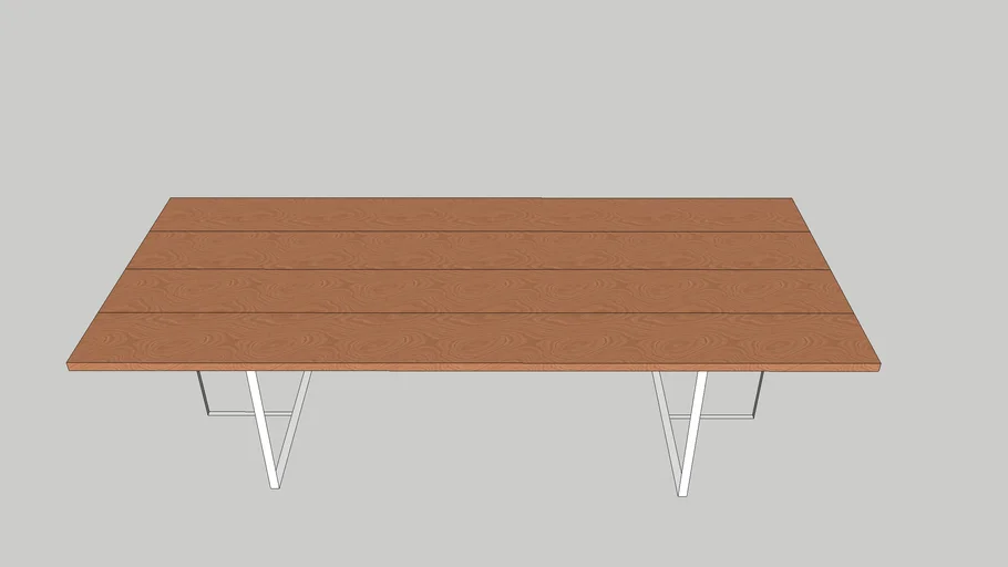 White & Wood Table