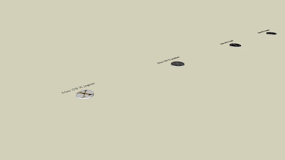 Mac OS X logo's from cheetah to leopard