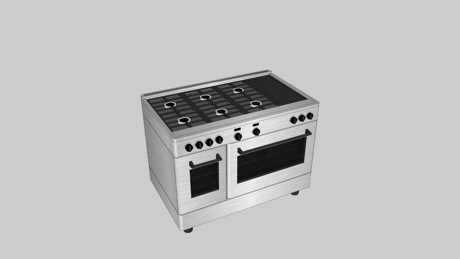 Cafe 48-in Standard 6 Burner Double Oven Dual Fuel Range