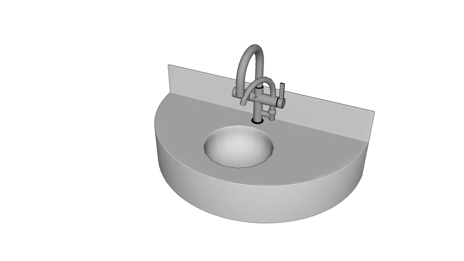 Lavabo Palmetal | Modelo D em aço inox - Cuba