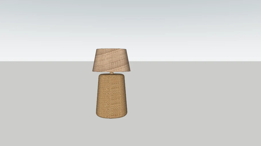 PIED DE LAMPE LENY ET ABAT JOUR RAPHIA ALINEA