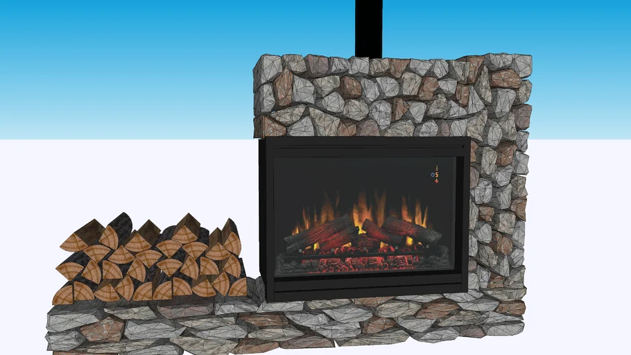 hogar con tromen y piedra