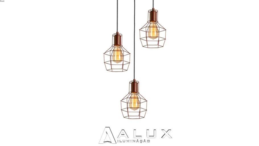 Pendente Adhara 3xE27 Cobre